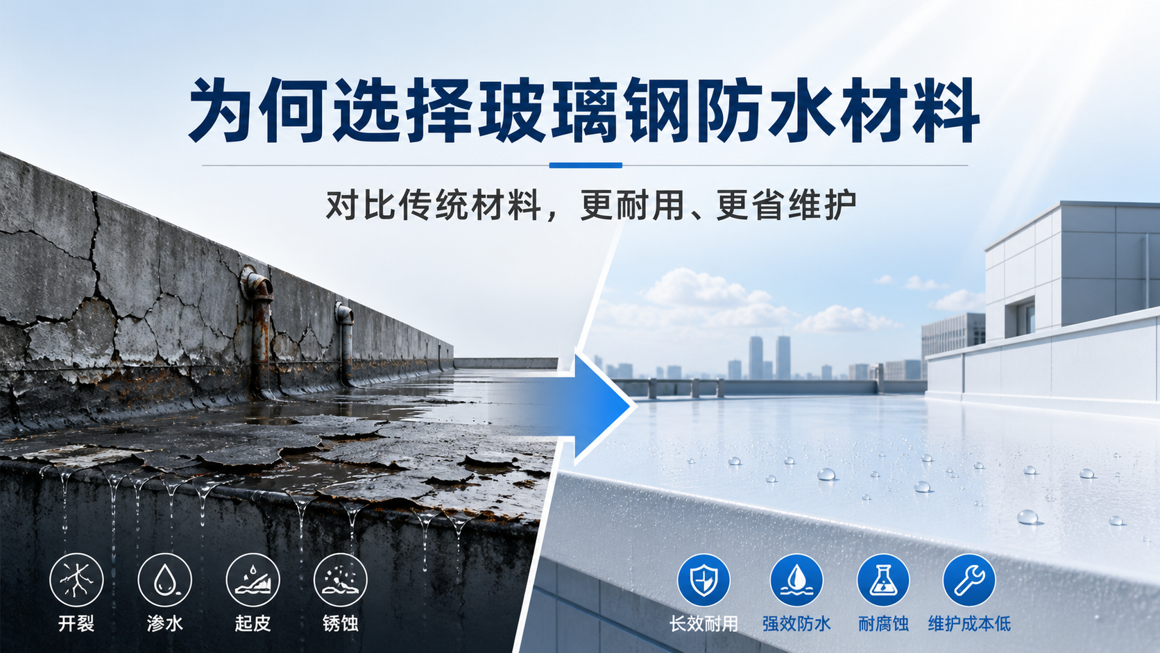 在淮安，为何选择玻璃钢防水材料而非传统材料